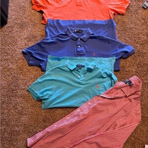 Ralph Lauren (4) Vibrant Polo Shirt Set size large